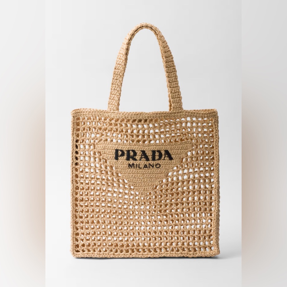 Prada crochet tote bag